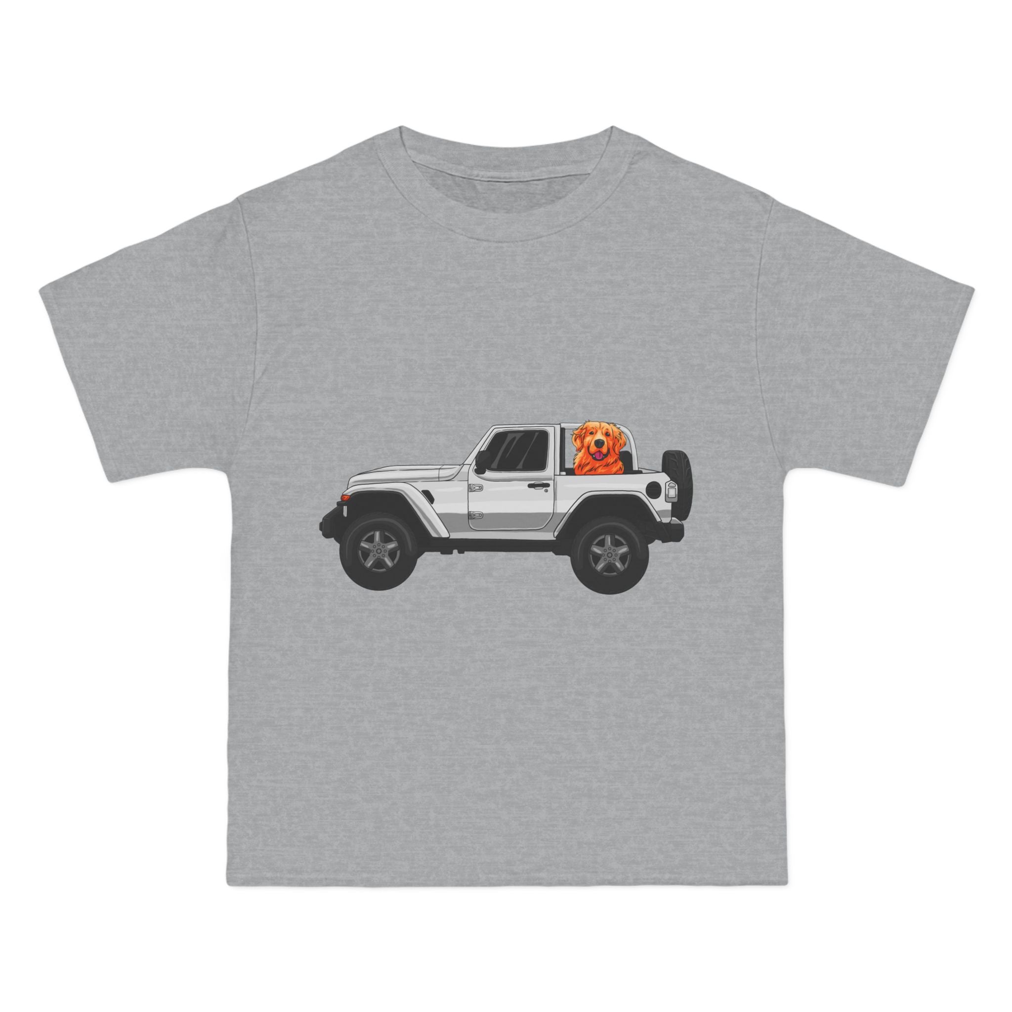 White Jeep x Golden Retriever Beefy-T®  Short-Sleeve T-Shirt