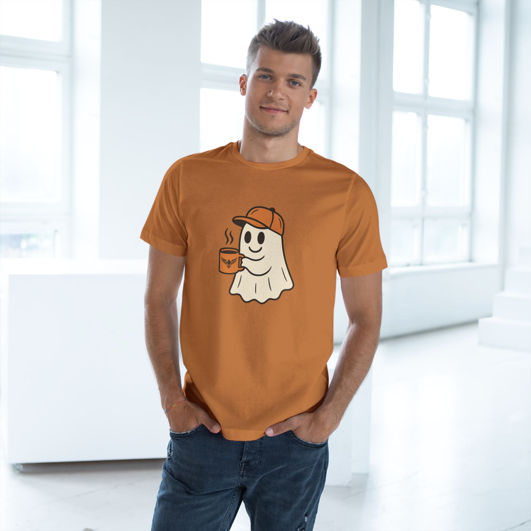 Fun Halloween Tee, Autumn Fashion, Casual Wear, Gift for Coffee Lovers, Spooky Vibes