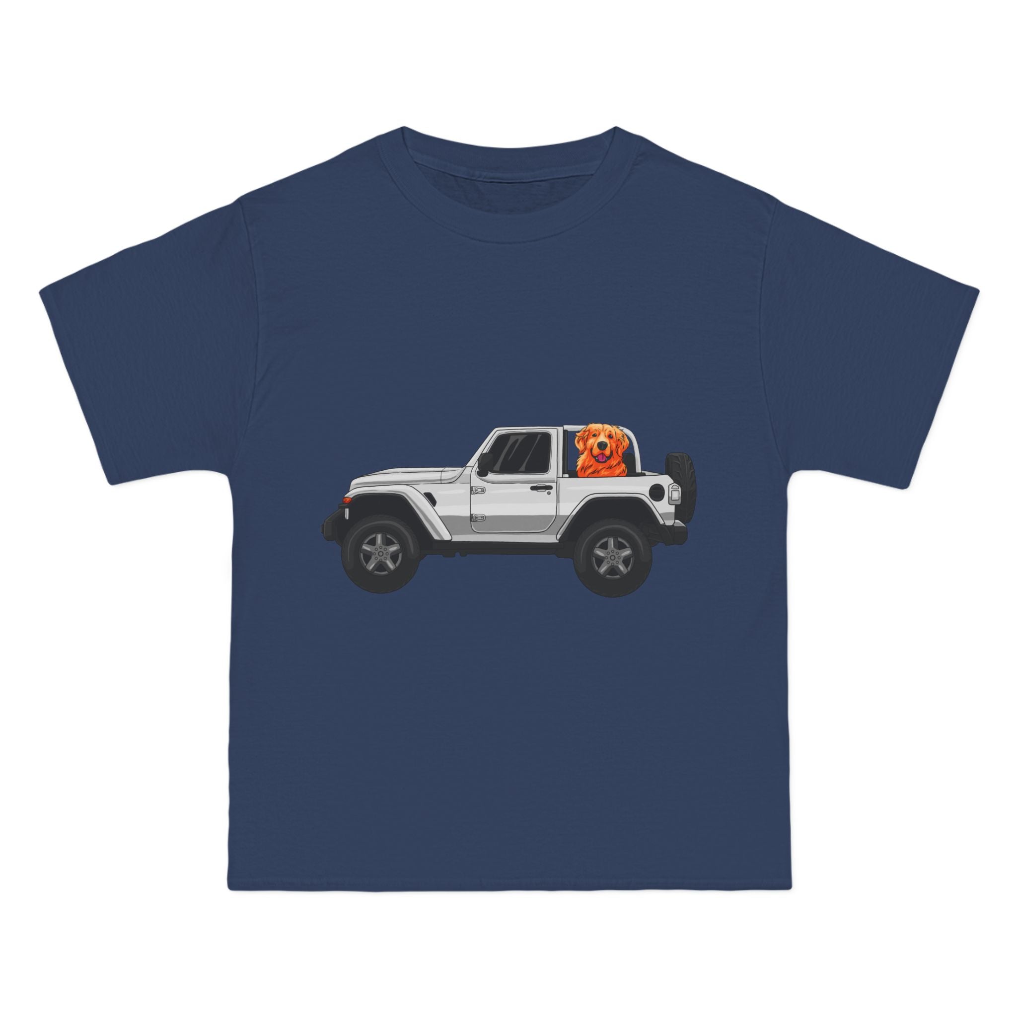 White Jeep x Golden Retriever Beefy-T®  Short-Sleeve T-Shirt