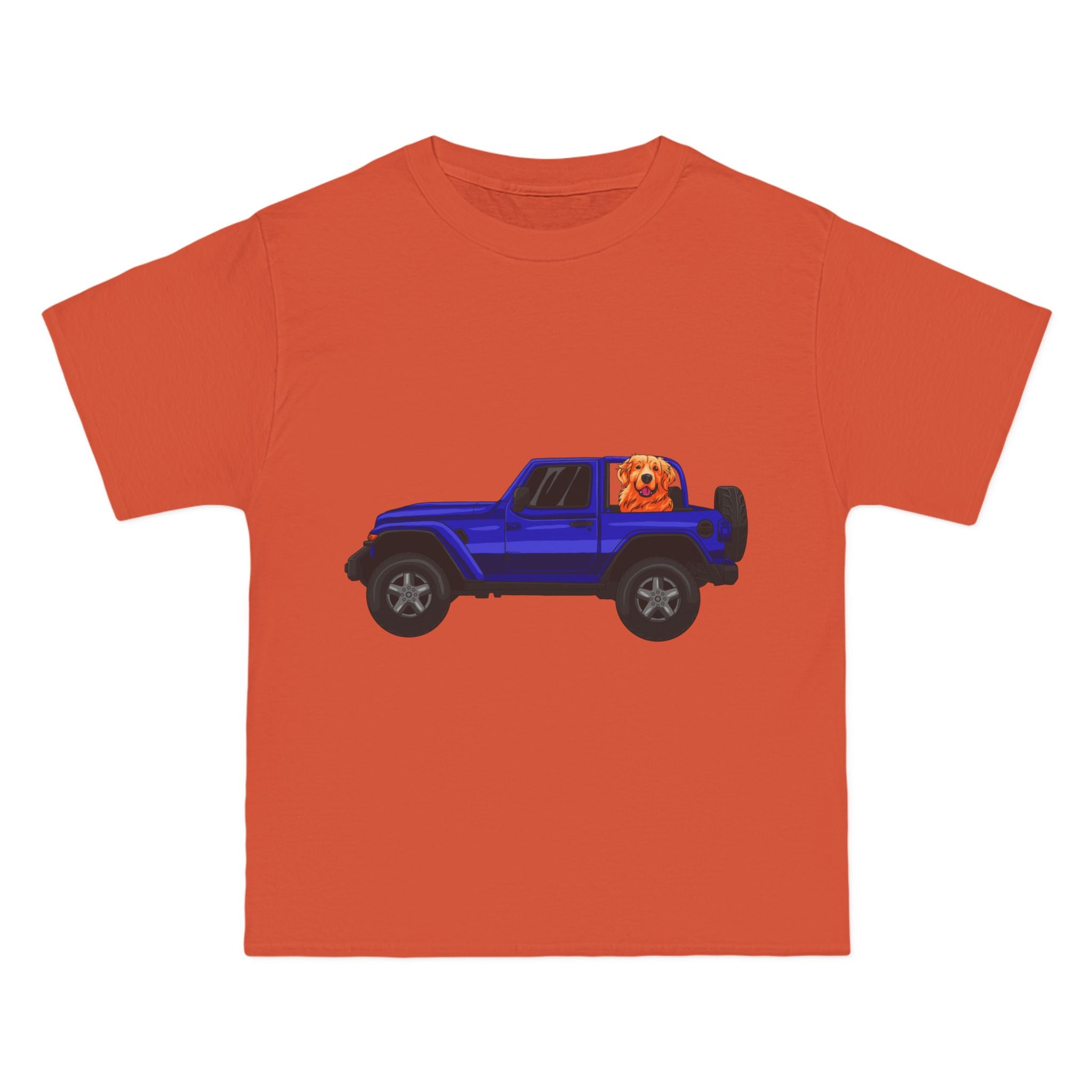 Blue Jeep x Golden Retriever Beefy-T®  Short-Sleeve T-Shirt