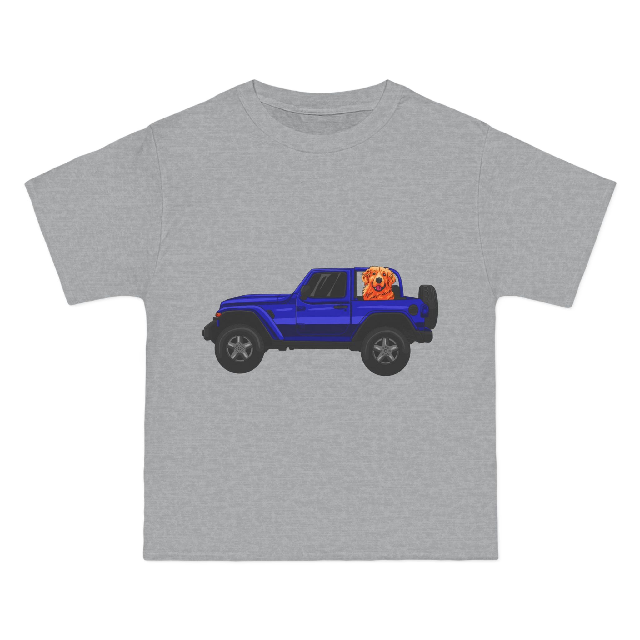 Blue Jeep x Golden Retriever Beefy-T®  Short-Sleeve T-Shirt