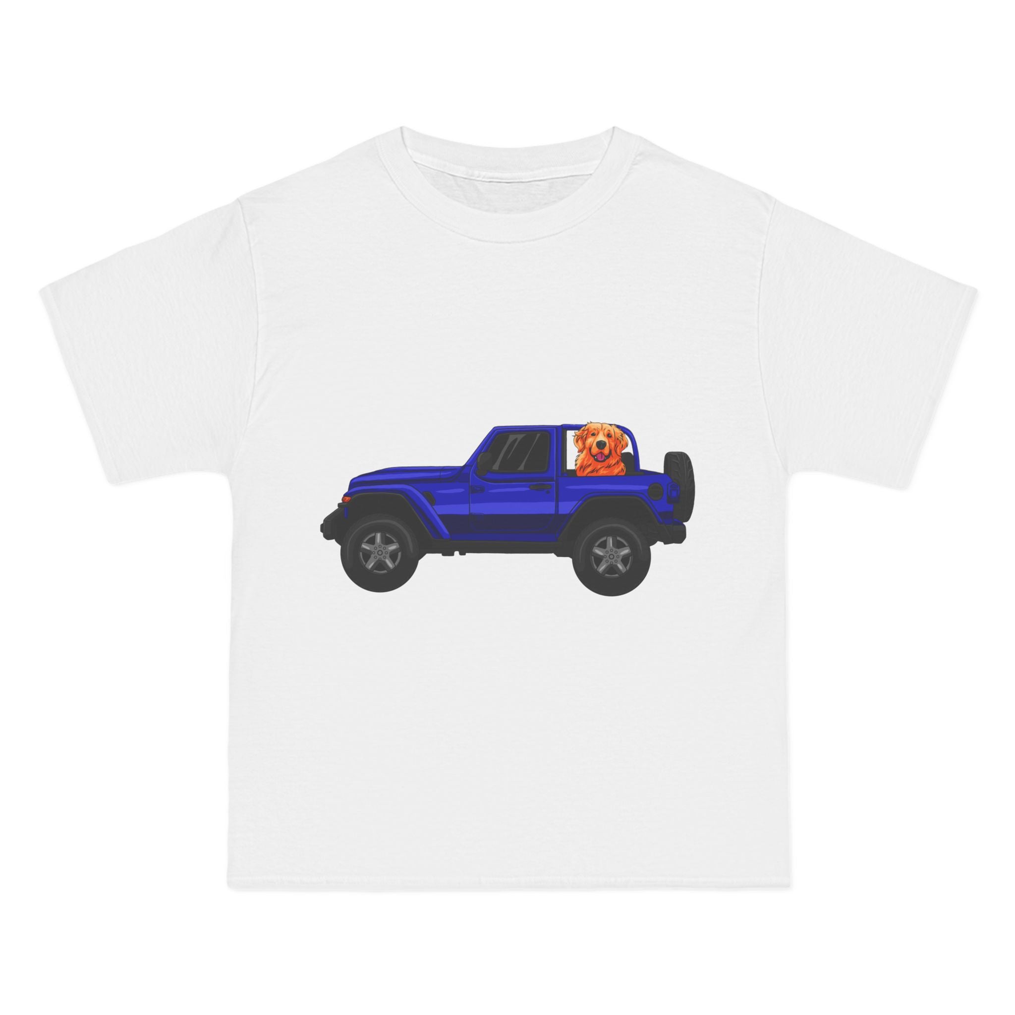 Blue Jeep x Golden Retriever Beefy-T®  Short-Sleeve T-Shirt