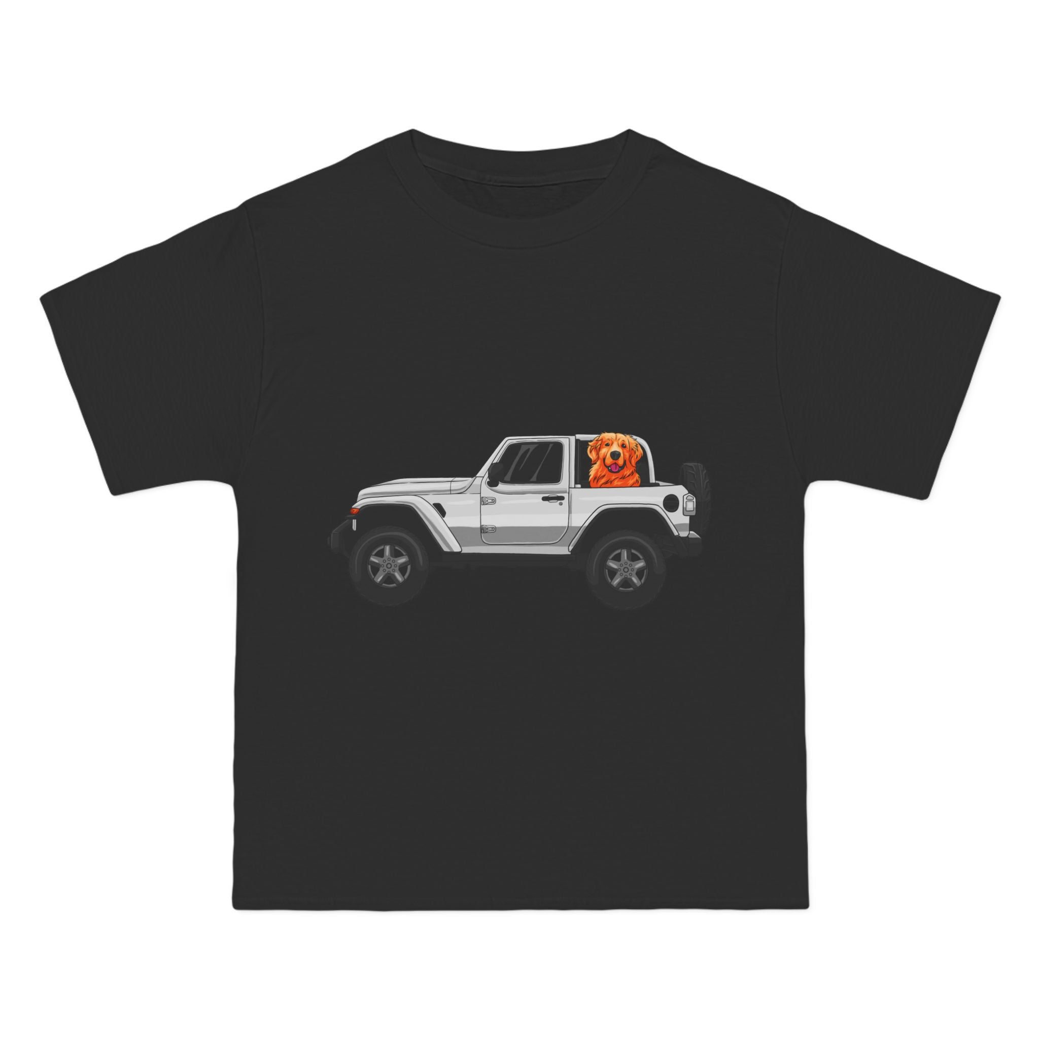 White Jeep x Golden Retriever Beefy-T®  Short-Sleeve T-Shirt