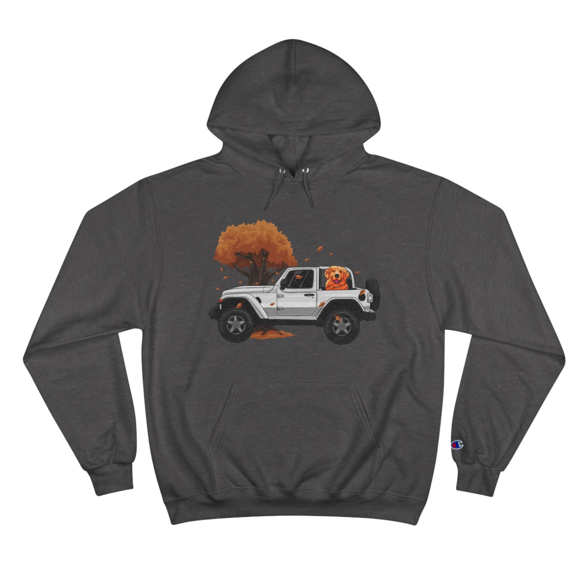 Autumn-Thanksgiving White Jeep x Golden Retriever Champion Hoodie