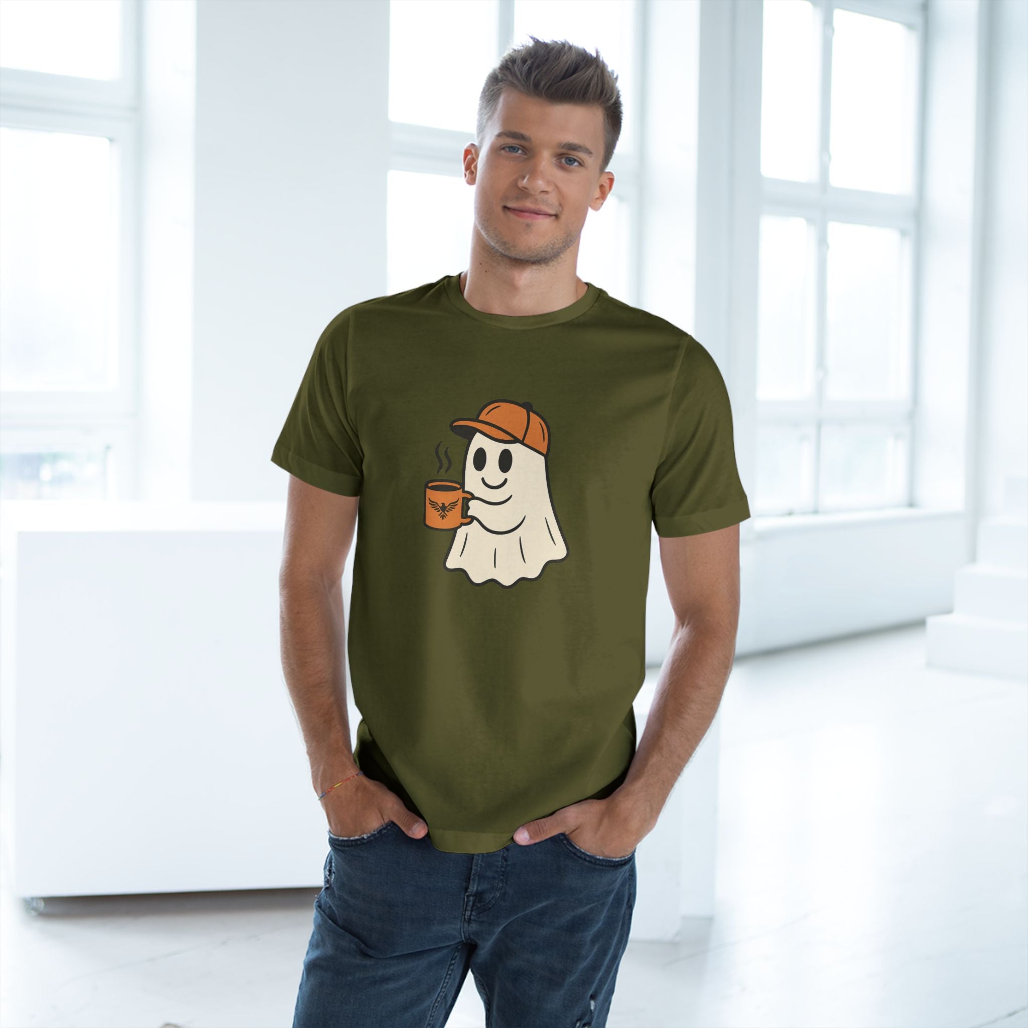 Fun Halloween Tee, Autumn Fashion, Casual Wear, Gift for Coffee Lovers, Spooky Vibes