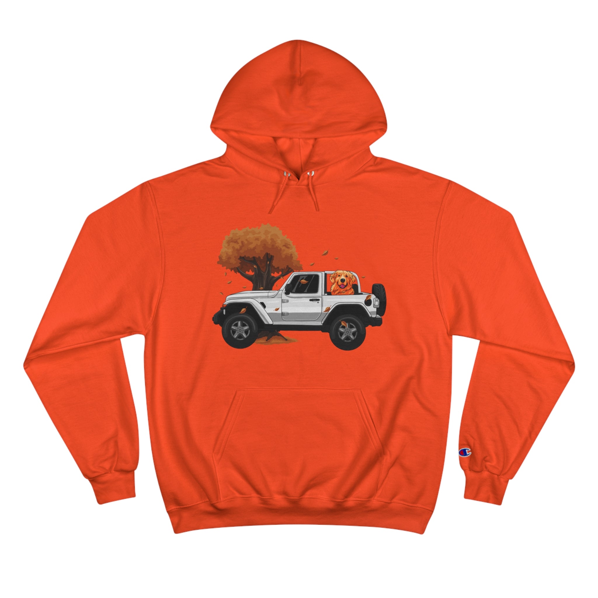 Autumn-Thanksgiving White Jeep x Golden Retriever Champion Hoodie