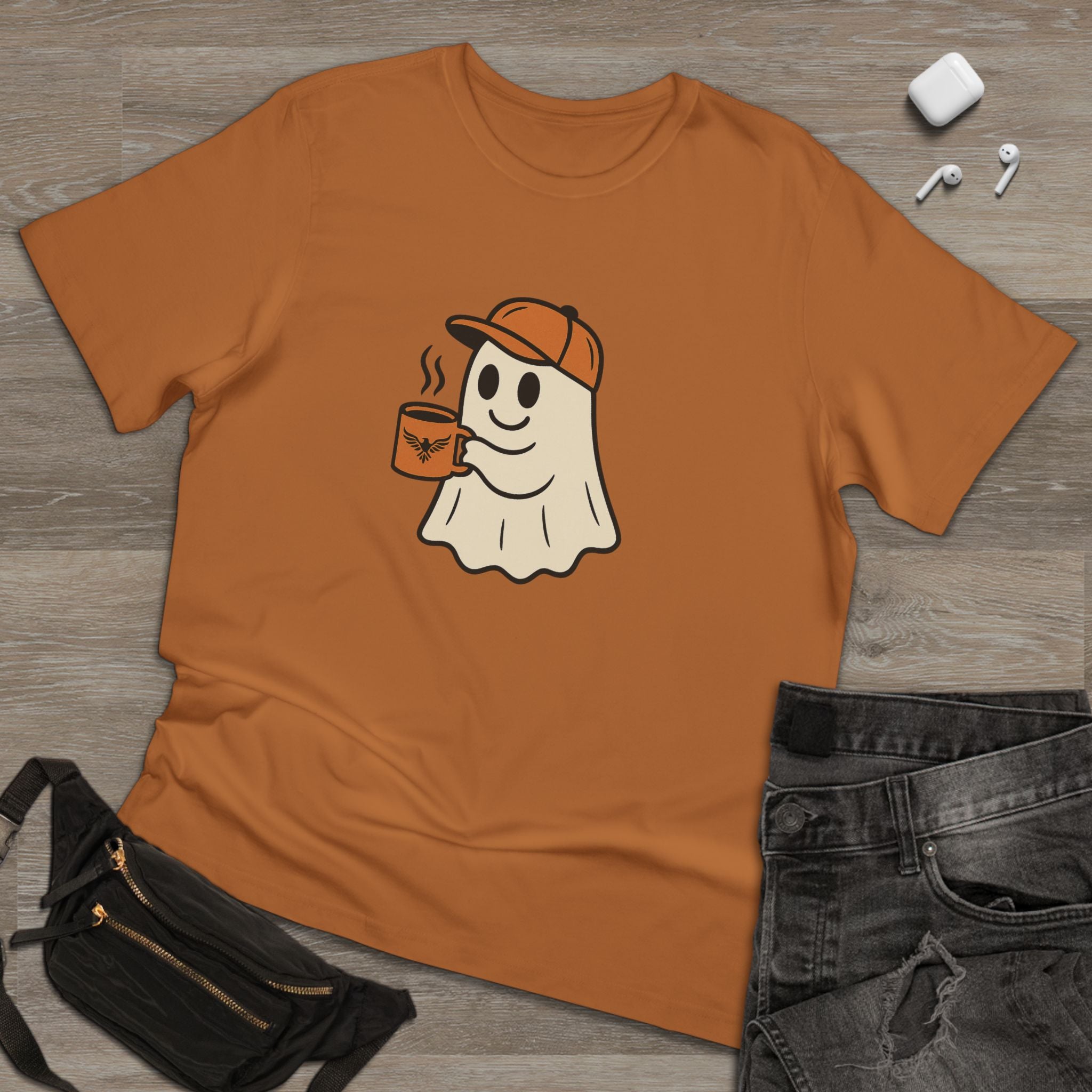 Fun Halloween Tee, Autumn Fashion, Casual Wear, Gift for Coffee Lovers, Spooky Vibes