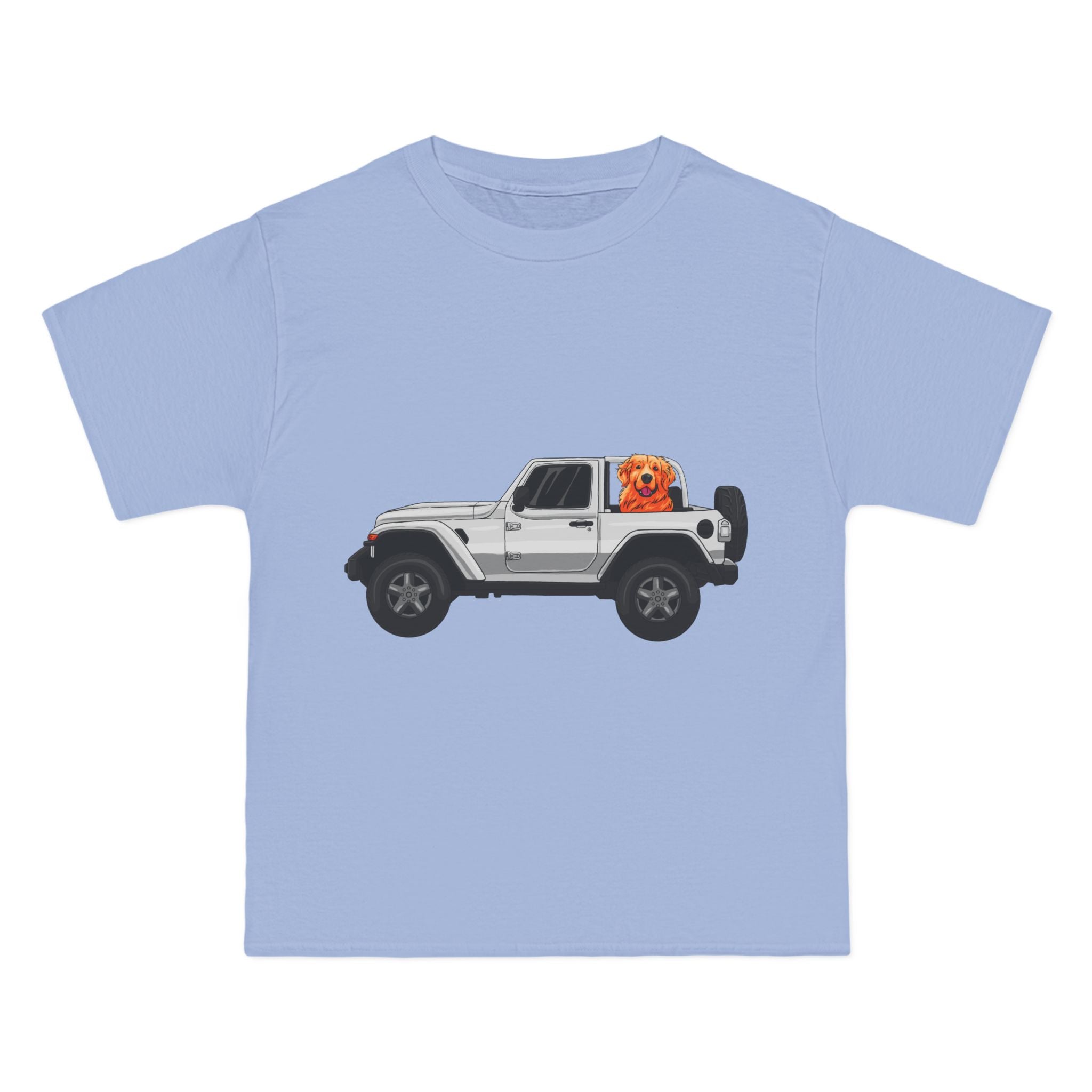 White Jeep x Golden Retriever Beefy-T®  Short-Sleeve T-Shirt