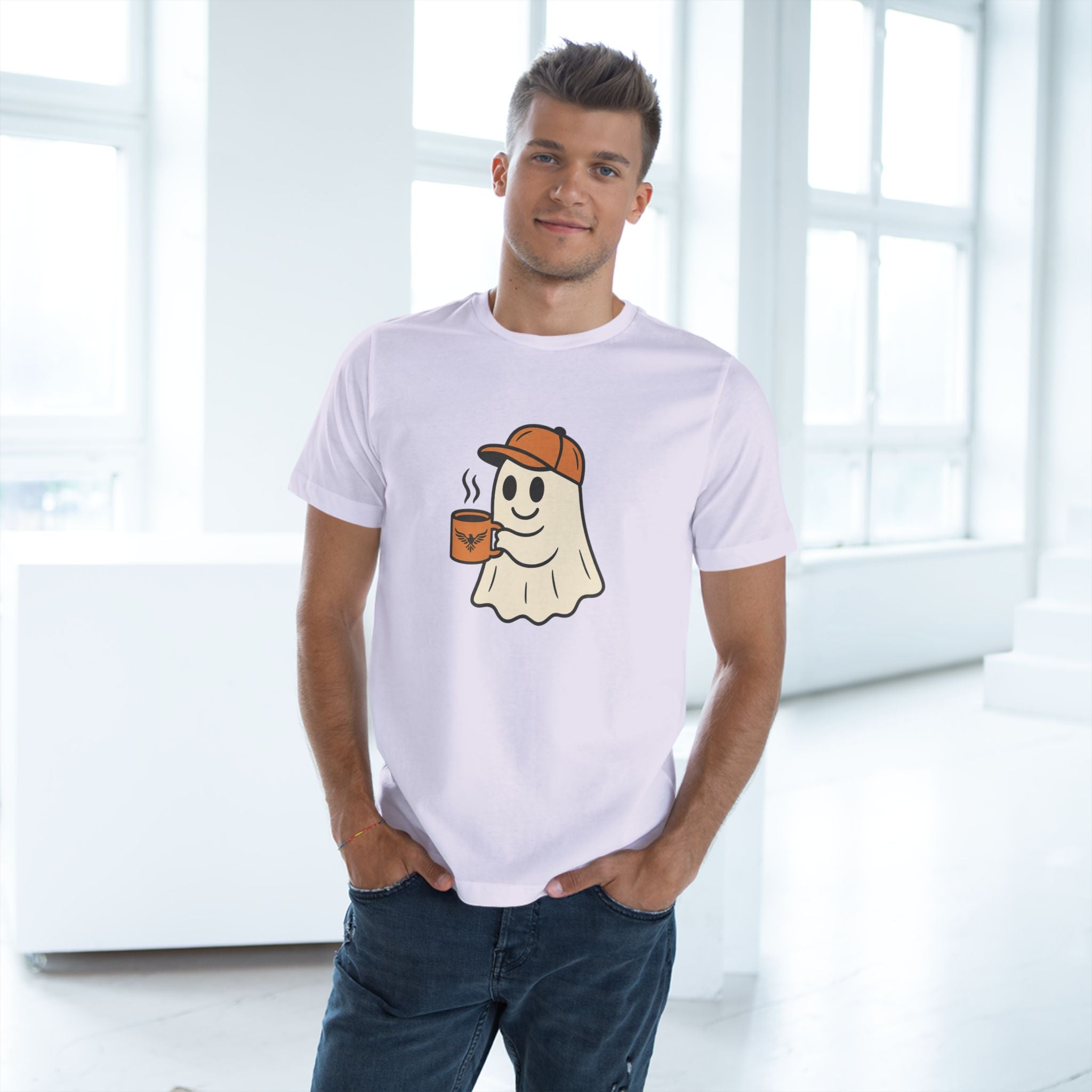 Fun Halloween Tee, Autumn Fashion, Casual Wear, Gift for Coffee Lovers, Spooky Vibes