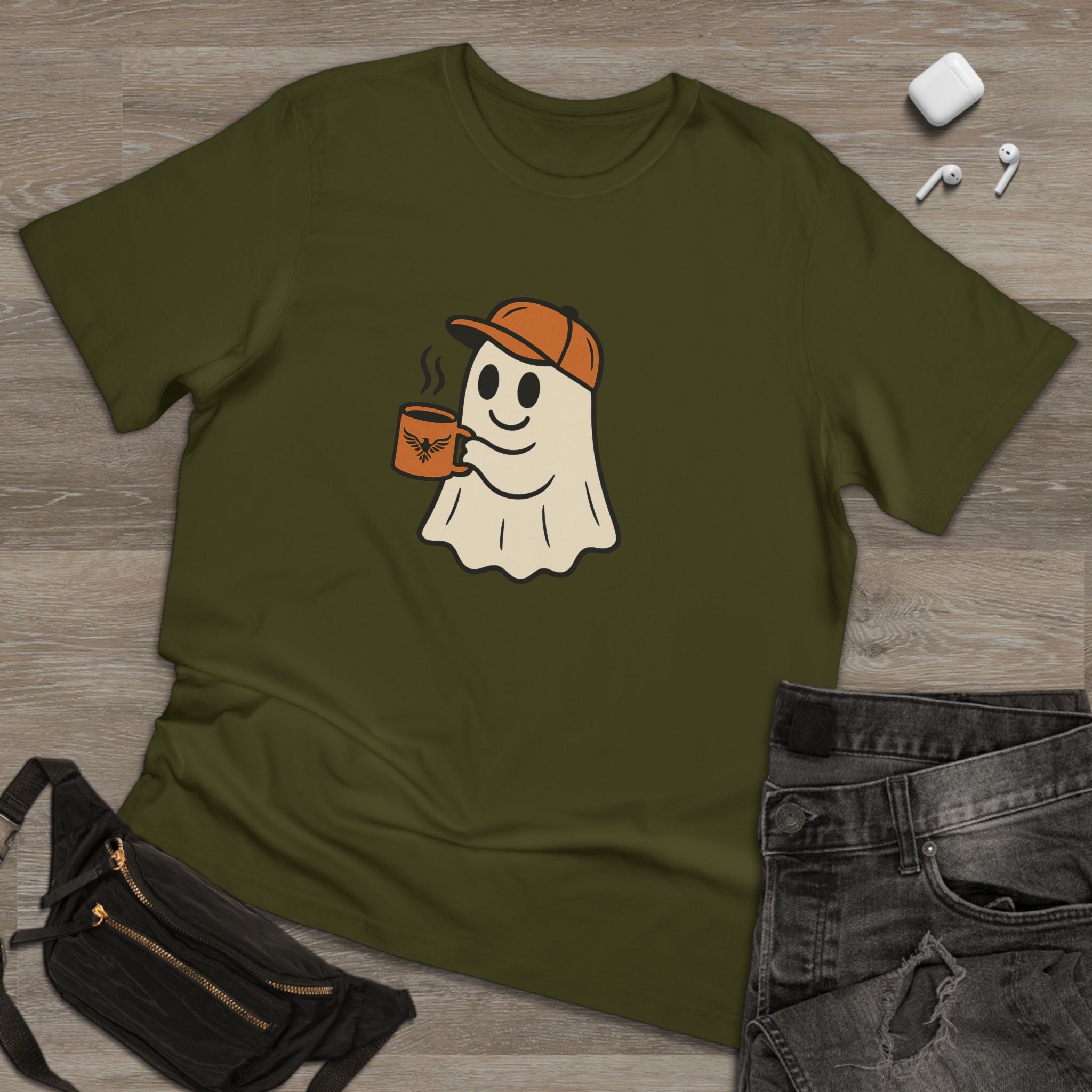 Fun Halloween Tee, Autumn Fashion, Casual Wear, Gift for Coffee Lovers, Spooky Vibes