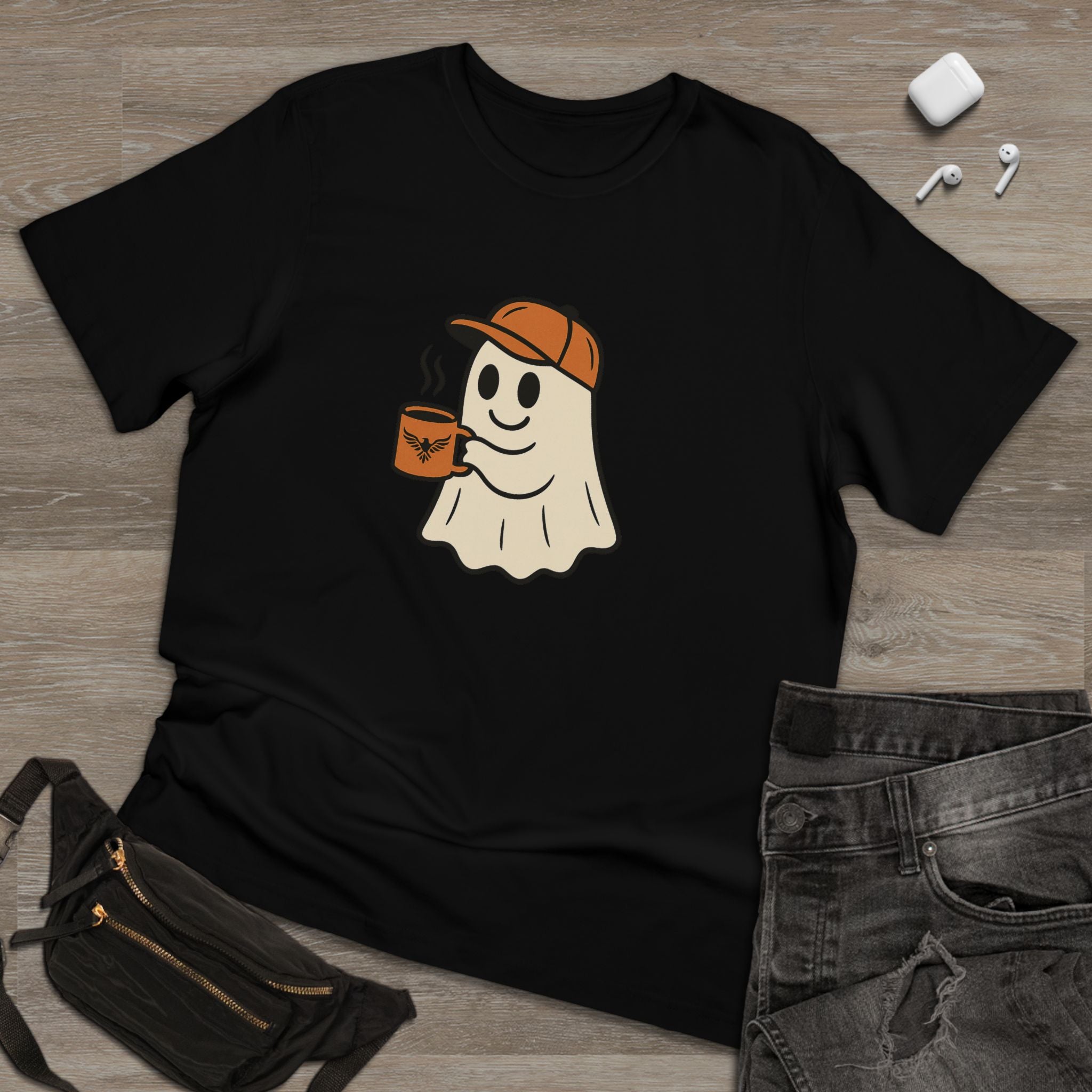 Fun Halloween Tee, Autumn Fashion, Casual Wear, Gift for Coffee Lovers, Spooky Vibes
