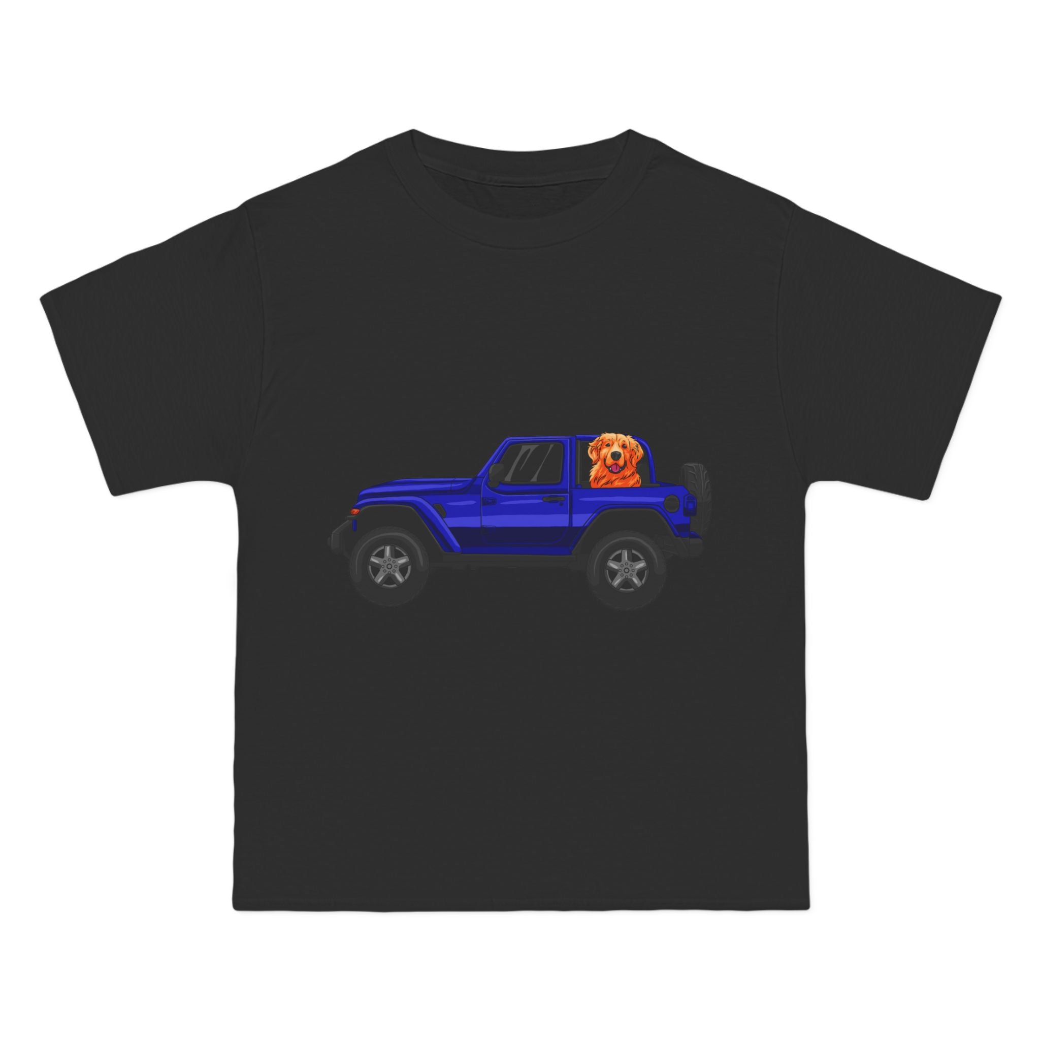 Blue Jeep x Golden Retriever Beefy-T®  Short-Sleeve T-Shirt