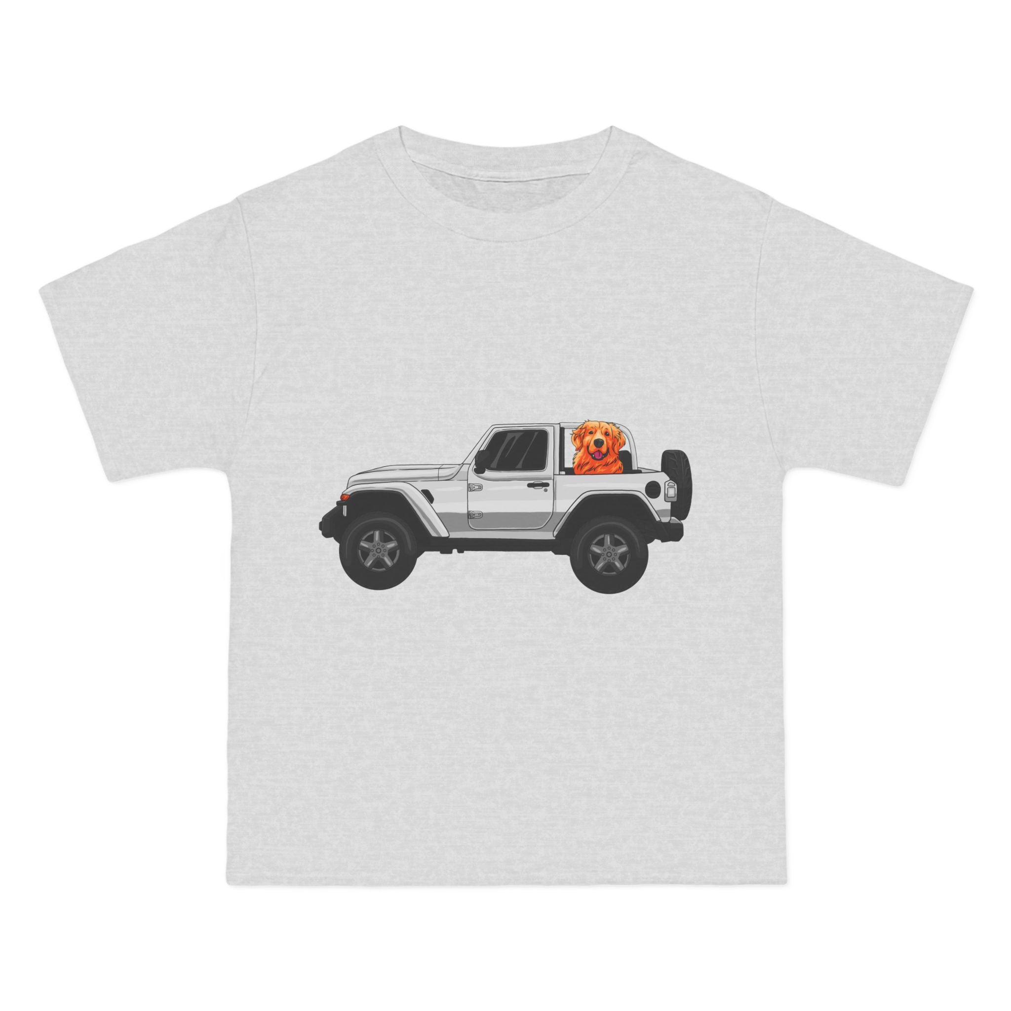 White Jeep x Golden Retriever Beefy-T®  Short-Sleeve T-Shirt