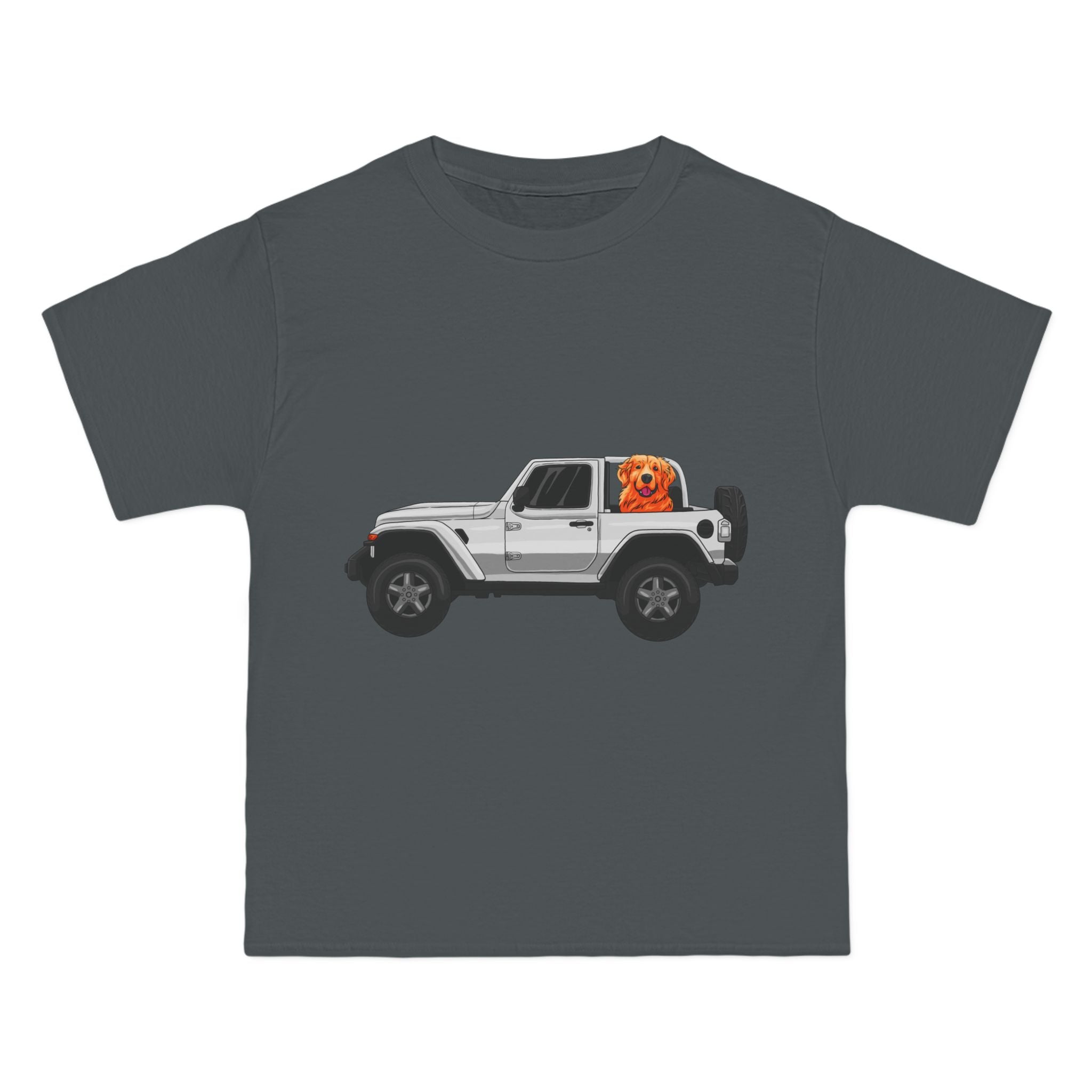 White Jeep x Golden Retriever Beefy-T®  Short-Sleeve T-Shirt