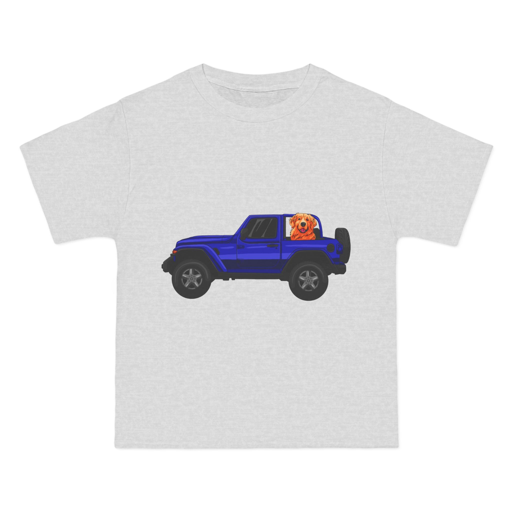 Blue Jeep x Golden Retriever Beefy-T®  Short-Sleeve T-Shirt