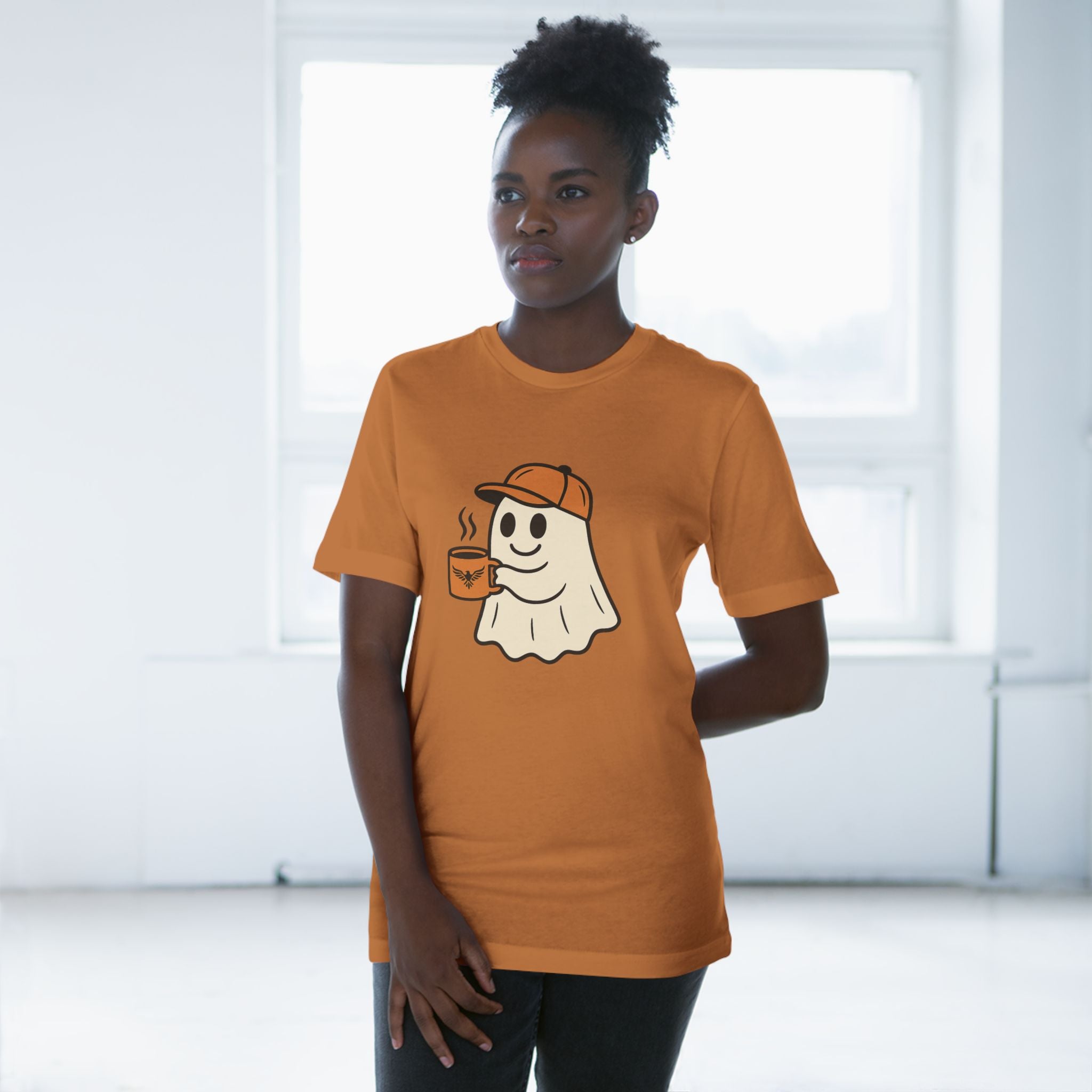 Fun Halloween Tee, Autumn Fashion, Casual Wear, Gift for Coffee Lovers, Spooky Vibes