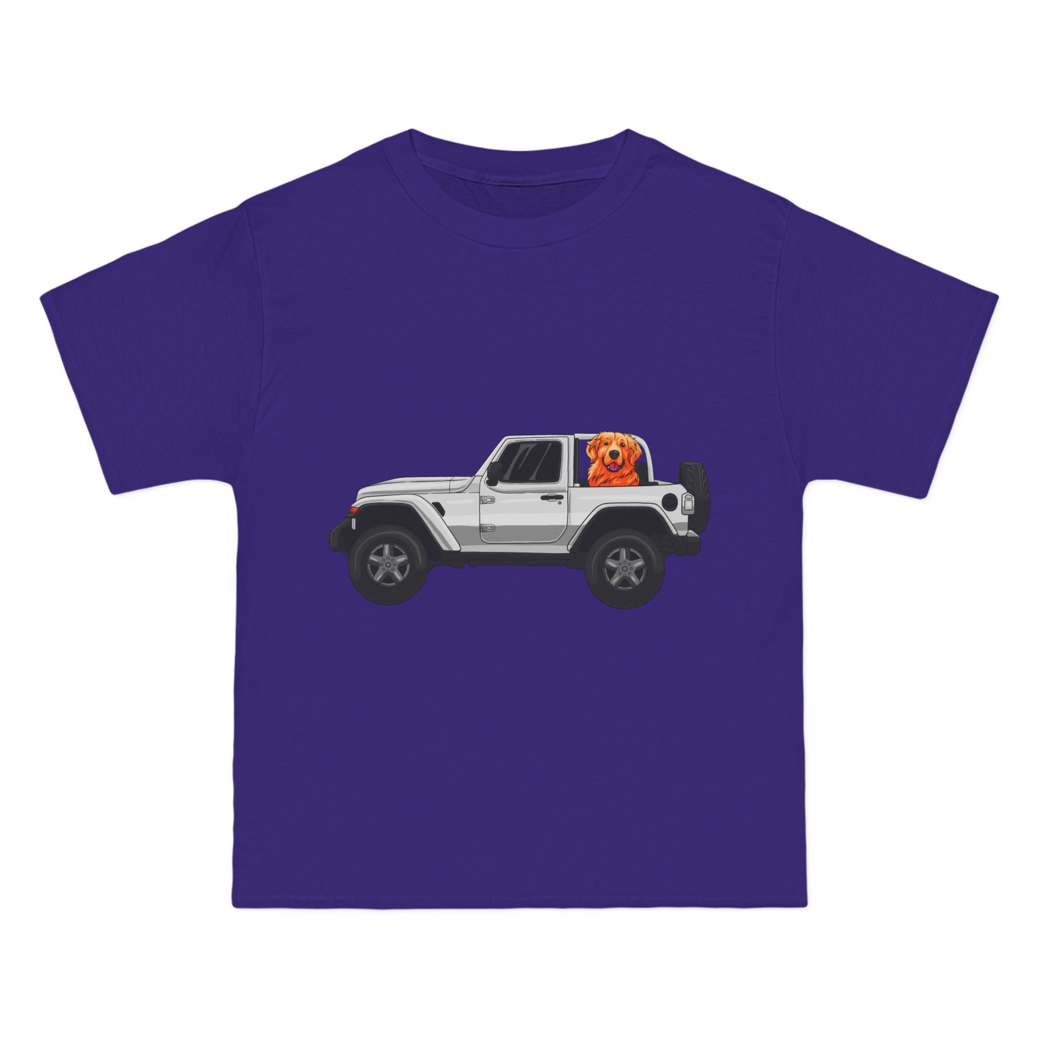 White Jeep x Golden Retriever Beefy-T®  Short-Sleeve T-Shirt