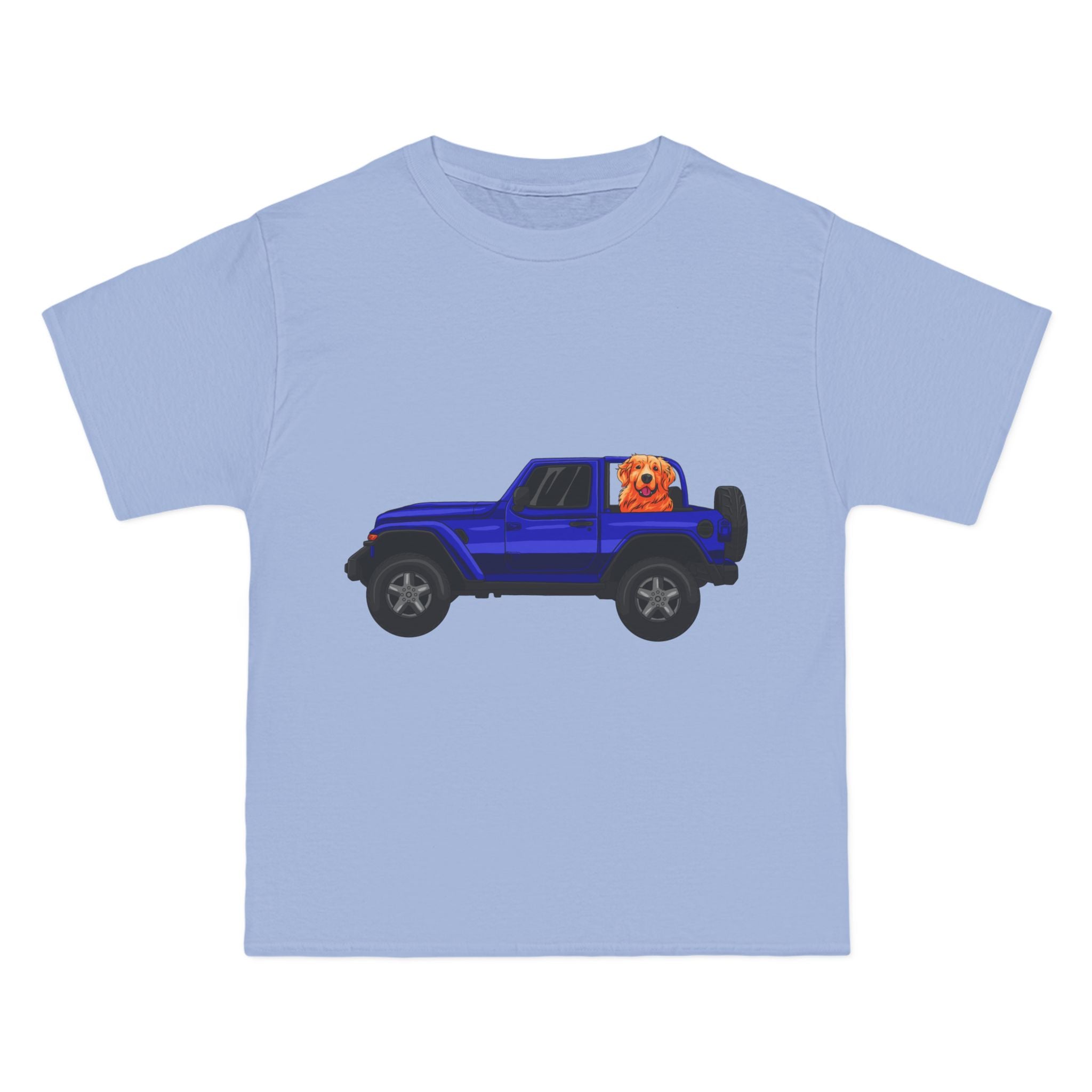 Blue Jeep x Golden Retriever Beefy-T®  Short-Sleeve T-Shirt